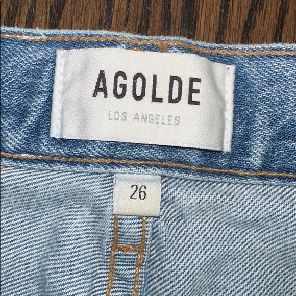 Agolde Riley cut Denim Jeans in Light Blue size 26 - Picture 5 of 12